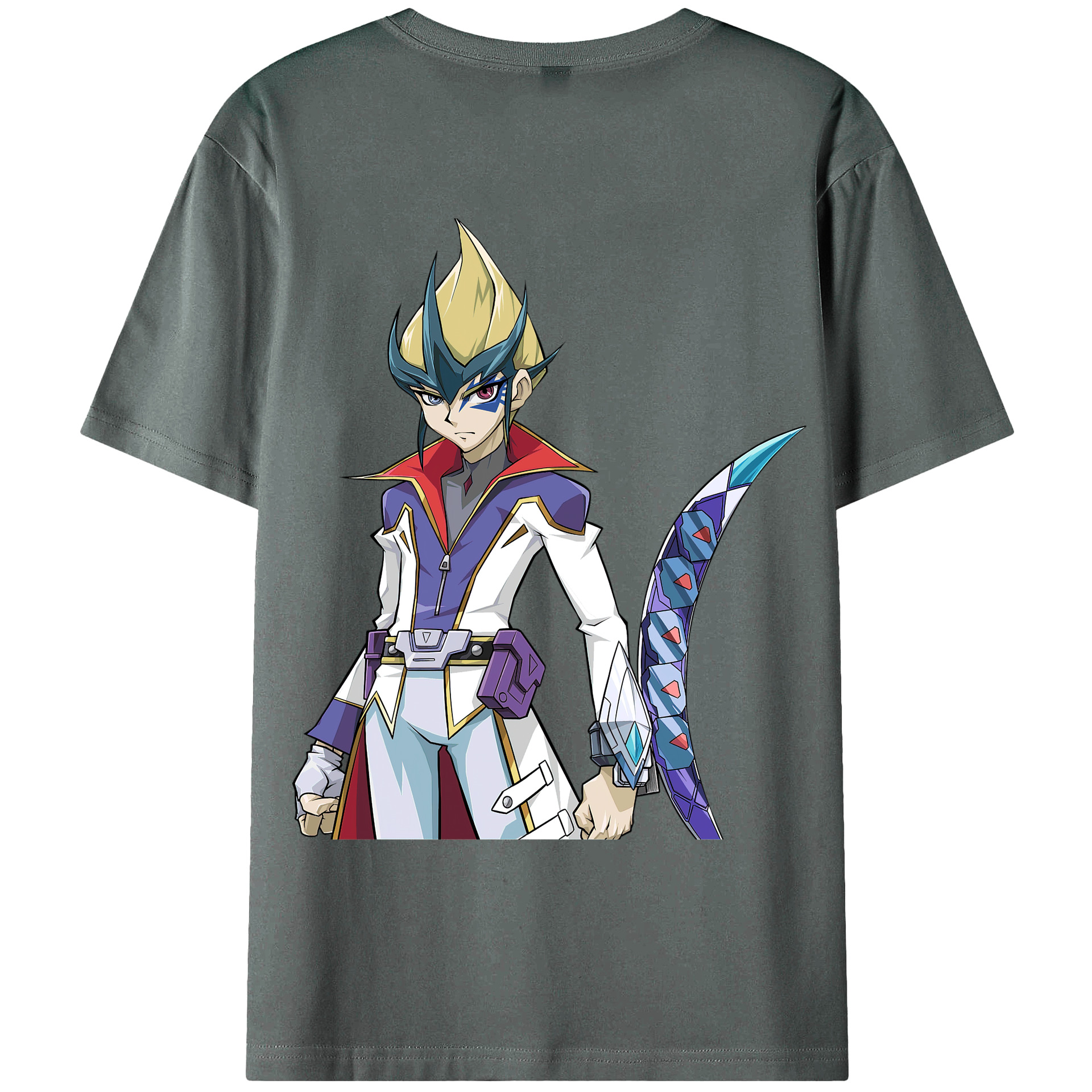 （画像用） 遊☆戯☆王 Yu-Gi-Oh! 綿100％ メンズ半袖Tシャツ（バックプリント） 通気性